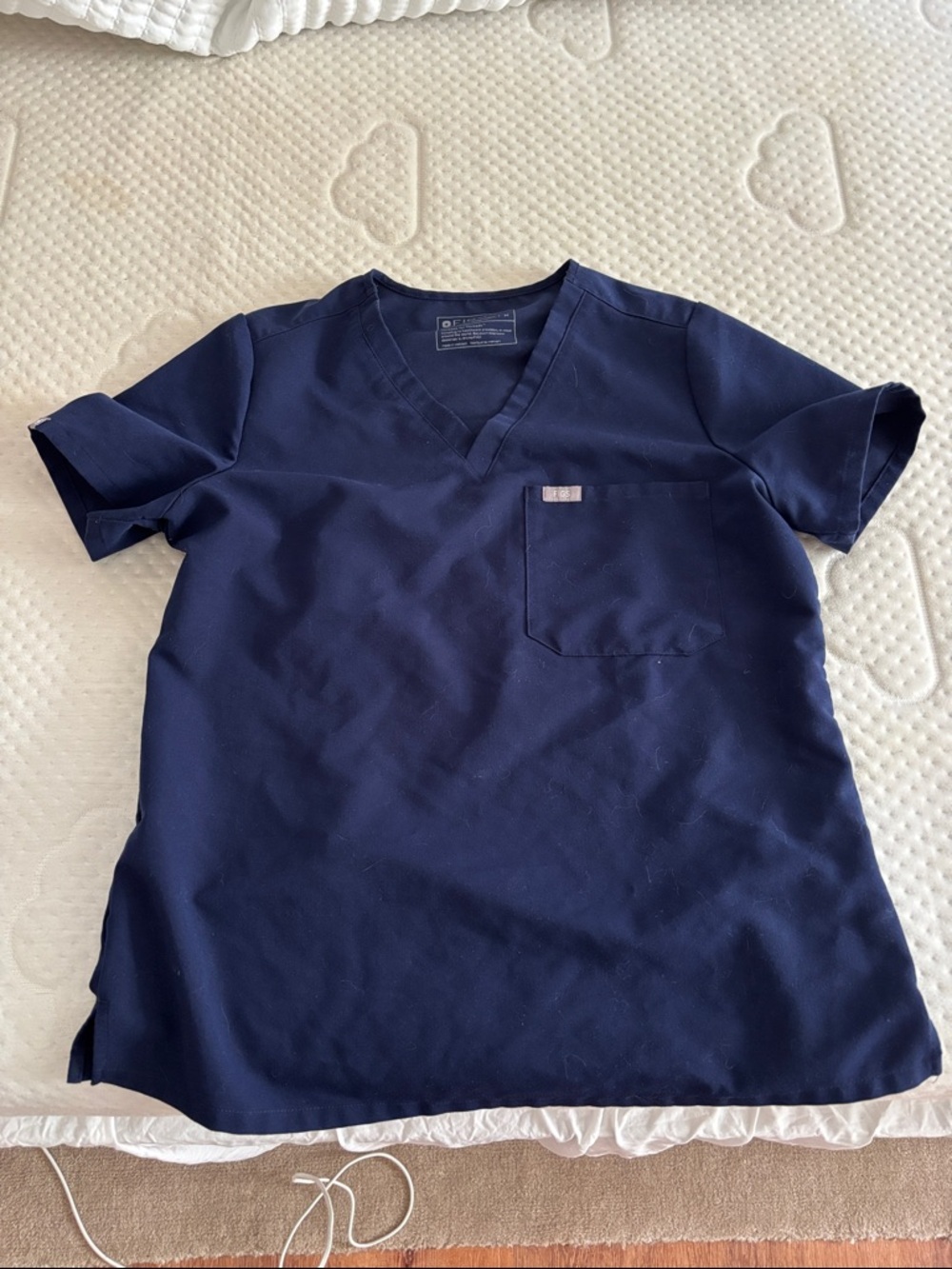 Navy blue figs top